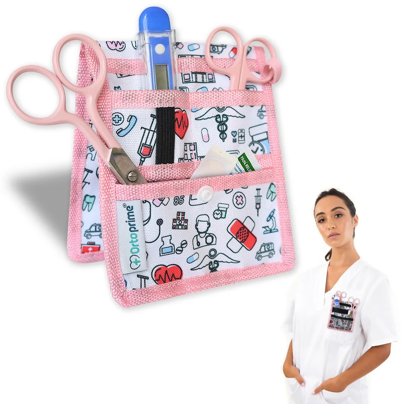 Tasche für Krankenschwestern mit verschiedenen Fächern | Rosa Farbe