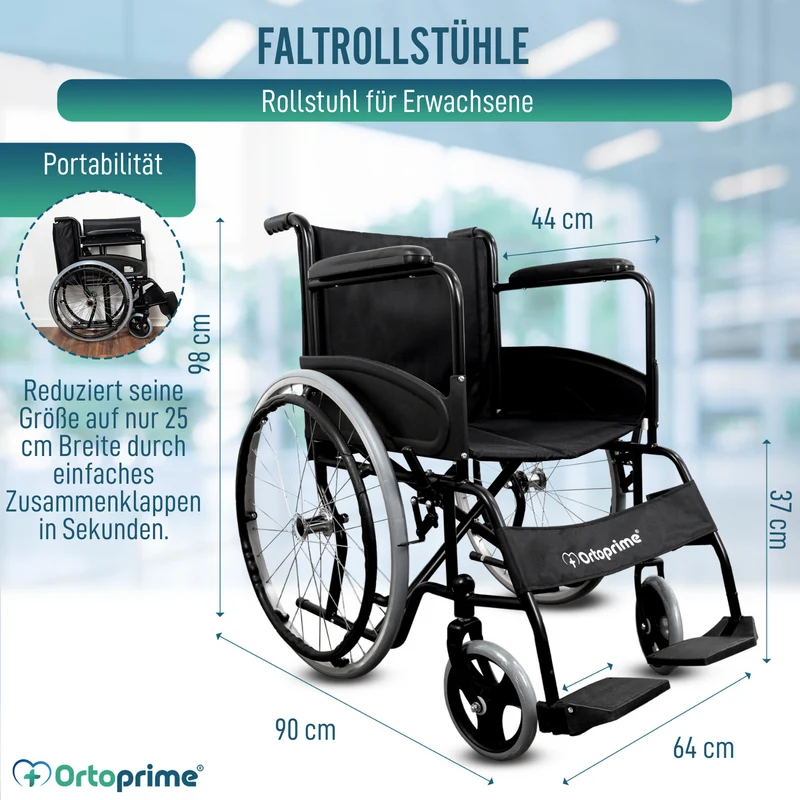 Rollstuhl Faltbar Selbstfahrend Sicherheitsgurt