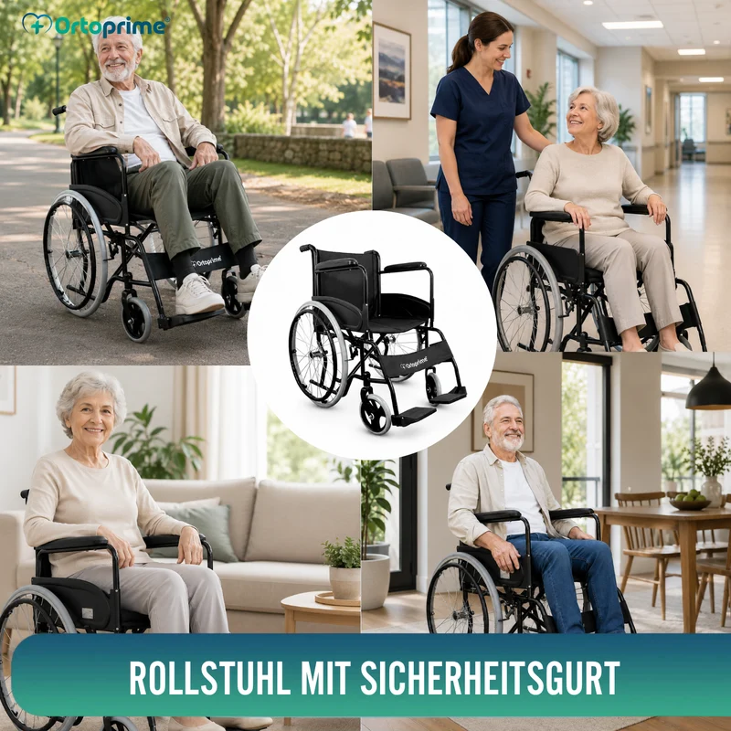 Leichter selbstfahrbarer faltbarer Rollstuhl für Erwachsene