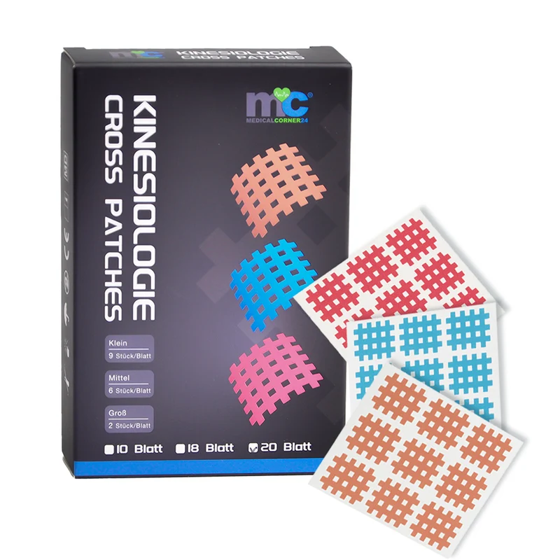 Medicalcorner24 Gittertapes – Cross Patches 2,7 x 2,1 cm, 20 Bögen à 9 Stück