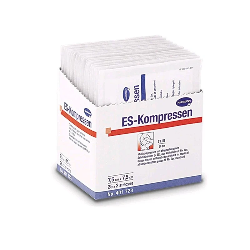 Hartmann ES-Kompressen, Mullkompressen, steril, 8fach, 10 oder 50 St.