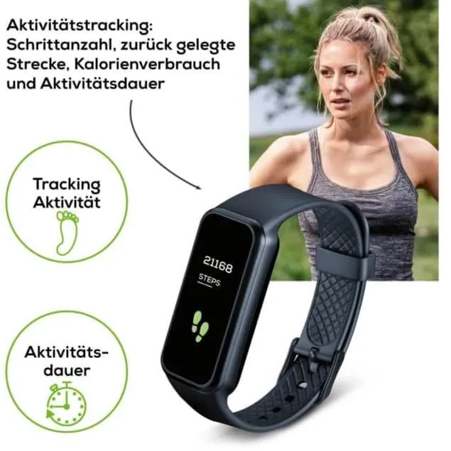 Fitness Aktivitätstracker mit Pulsmessung & Schlaftracking