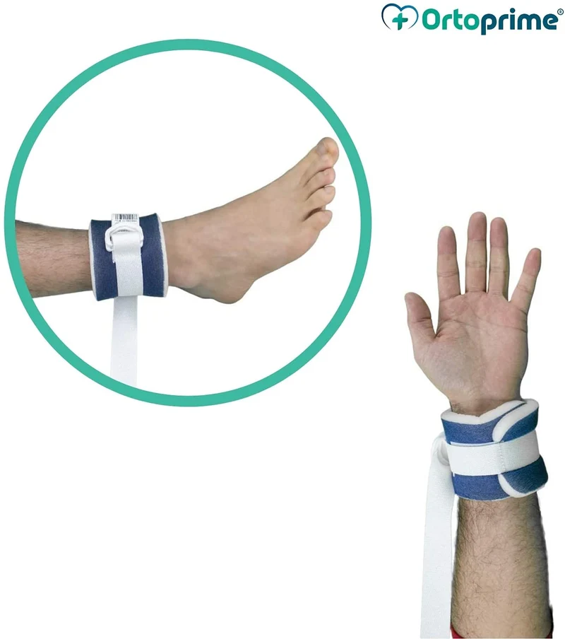 Gliedmaßenfixierung für Bett und Rollstuhl | Packung mit 2 Einheiten