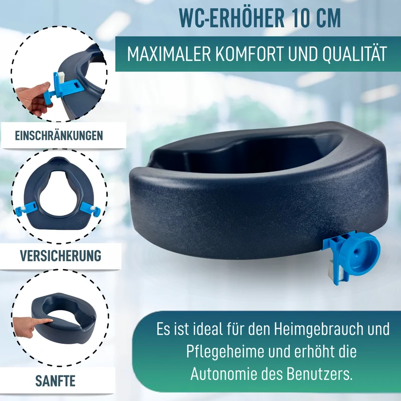 WC-Erhöher 10 cm Weicher | Rehausseur WC Erwachsene