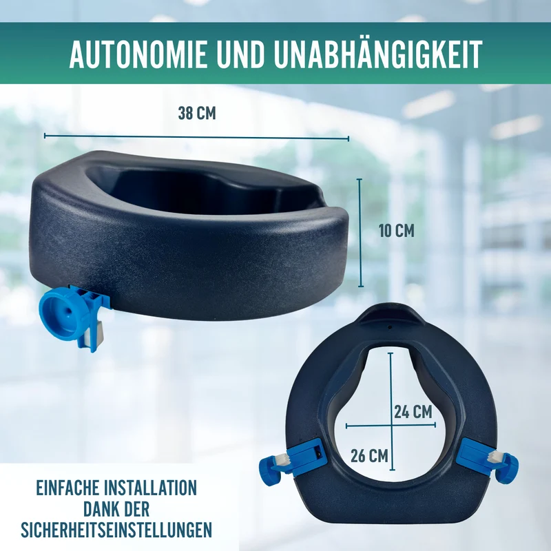 WC-Erhöher 10 cm Weicher | Rehausseur WC Erwachsene