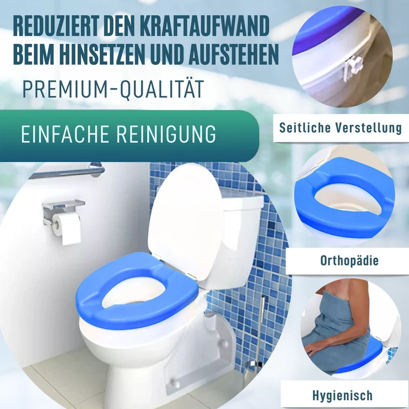 WC-Erhöher Erwachsene 10cm Gepolstert | Universal WC-Erhöher