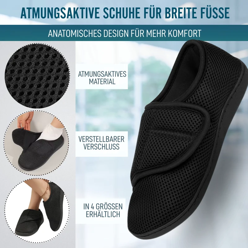 Orthopädische Schuhe für Damen Herren bei Geschwollenen Füßen Atmungsaktiv
