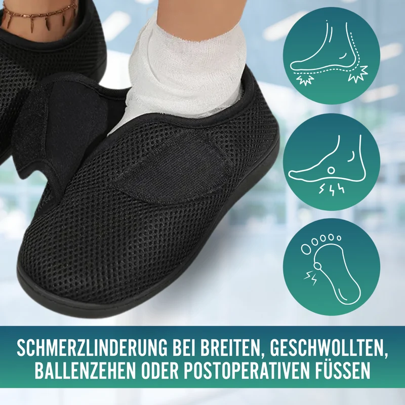 Orthopädische Schuhe für Damen Herren bei Geschwollenen Füßen Atmungsaktiv