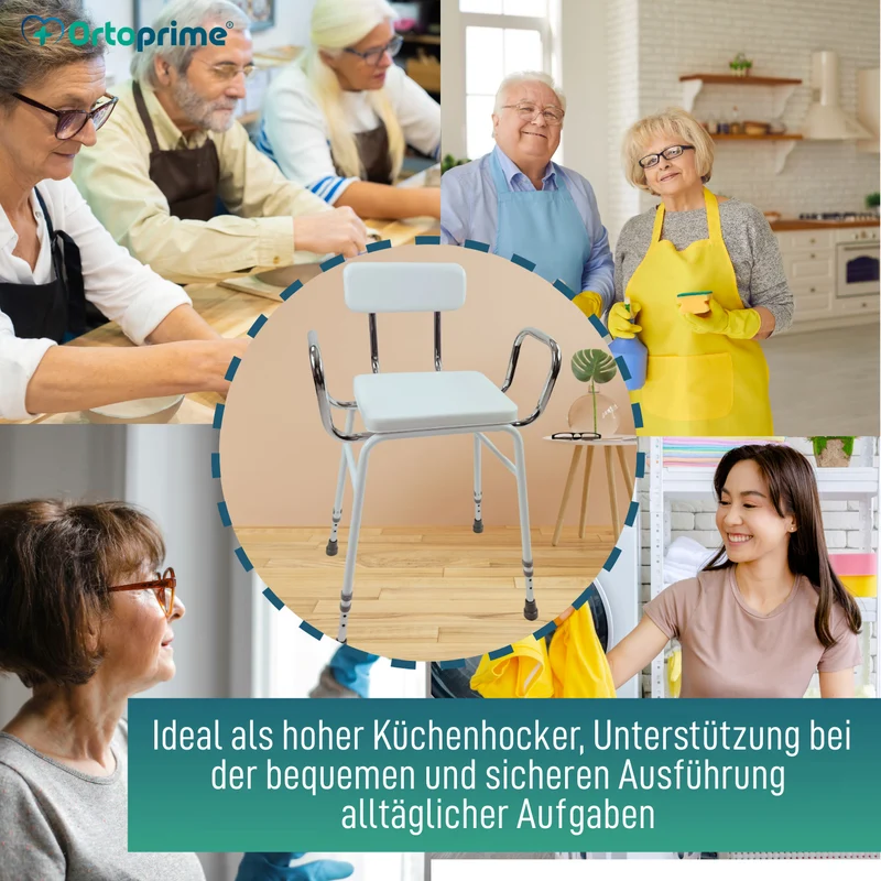 Hocker für Küche und Haushalt | Höhenverstellbarer Unterstützungsstuhl