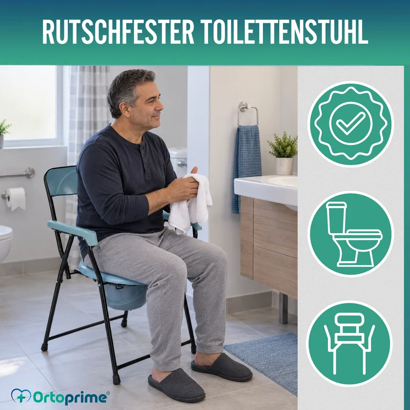 Klappbarer WC-Stuhl Senioren | Tragbare Toilette Erwachsene