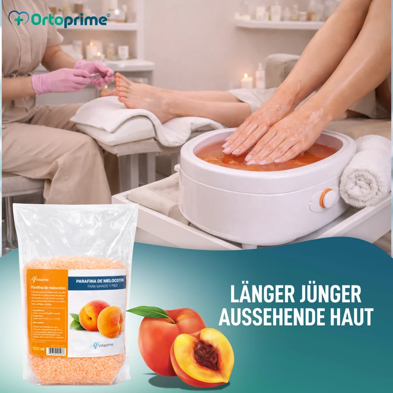 Rehabilitationsparaffin für Hände und Füße 1000ml | Pfirsich