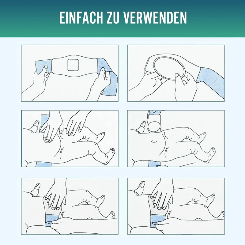 Nabelbruchgürtel für Babys mit 3 Polstern