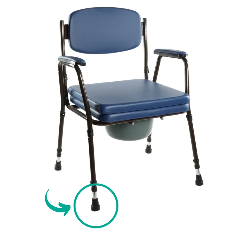Gepolsterte WC-Stuhlbeinspitze Blau