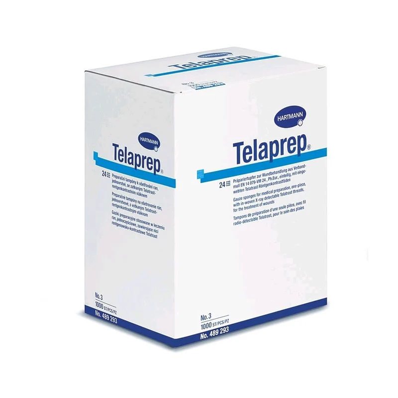 Hartmann Telaprep Präpariertupfer, 1000 St., Größe 1 - 3