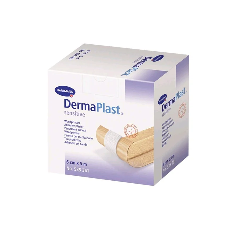 Hartmann DermaPlast sensitive, Vlies-Wundpflaster, 1 Rolle, 5 m