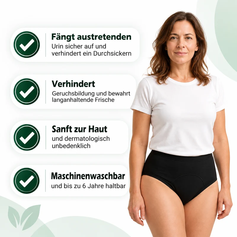 WomenDry Inkontinenz-Unterhose für Damen - 300ML Saugfähigkeit