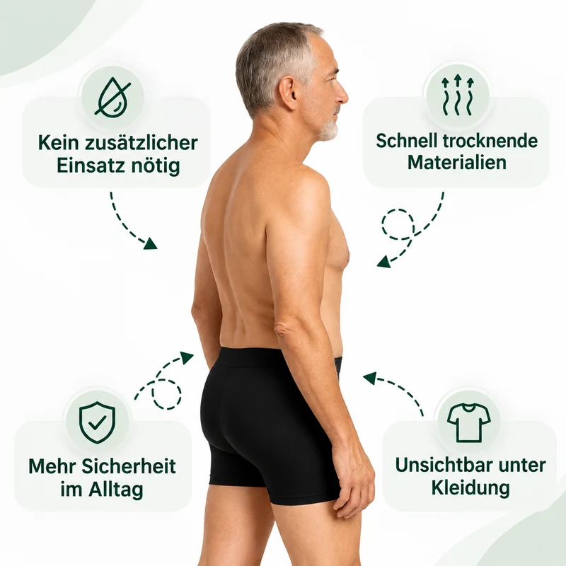 ManDry Inkontinenz-Boxershorts für Herren - 300ML Saugfähigkeit
