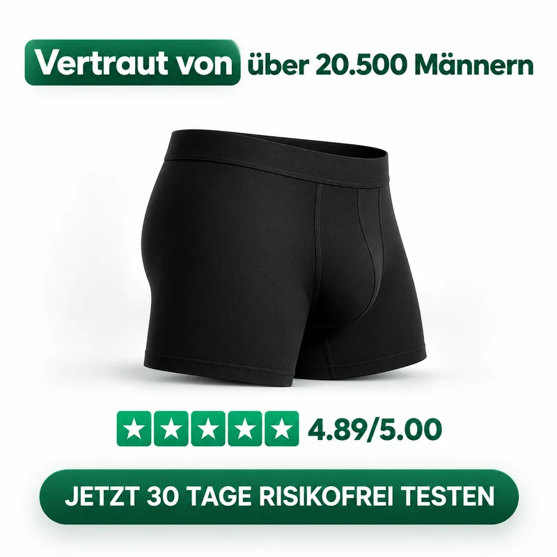 ManDry Inkontinenz-Boxershorts für Herren - 300ML Saugfähigkeit