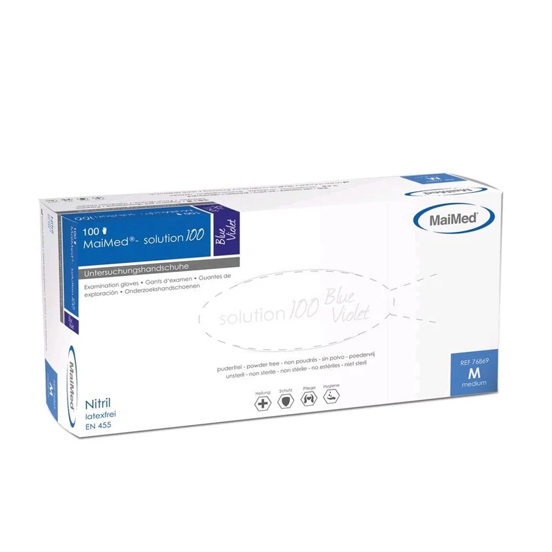 MaiMed solution - Nitrilhandschuhe blau-violett, puderfrei, 100 St.