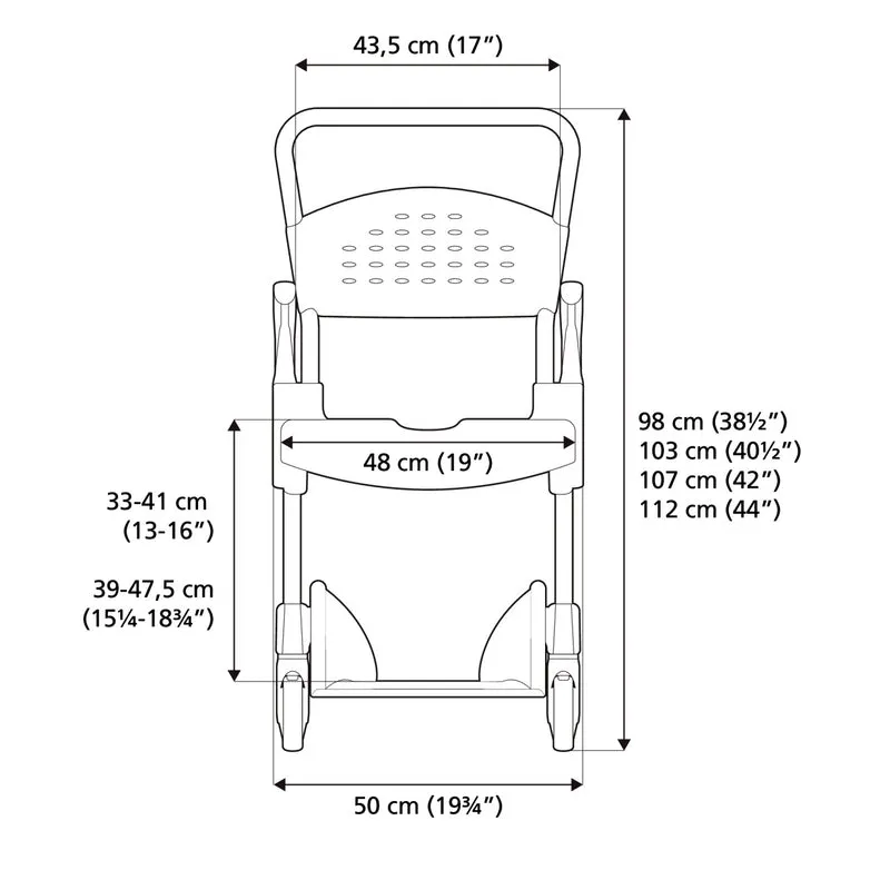 Dusch- & Toilettenrollstuhl Etac Clean