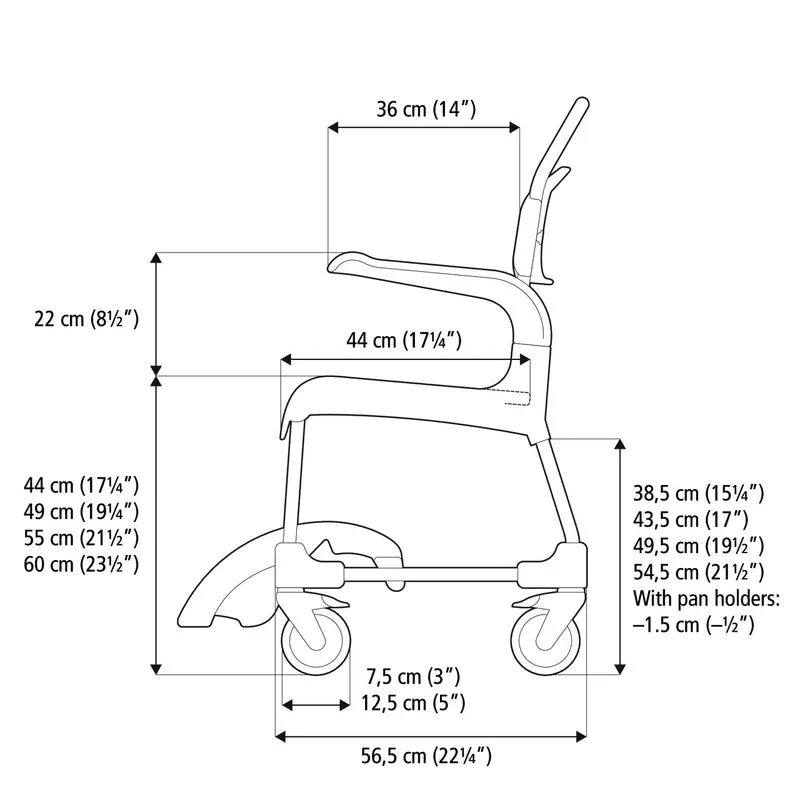 Dusch- & Toilettenrollstuhl Etac Clean