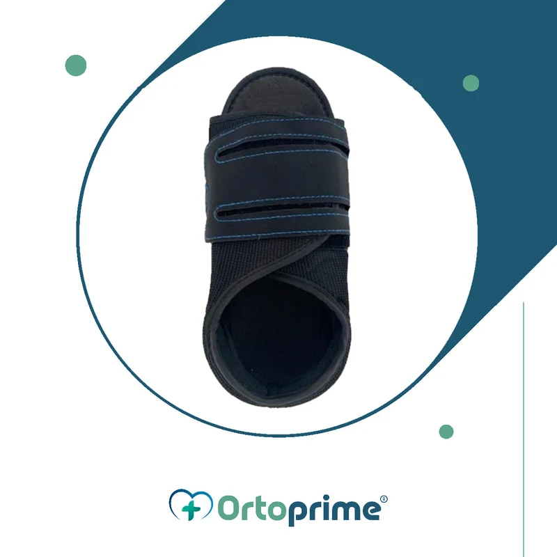 Offener postoperativer Schuh | Flache Sohle mit Klettverschluss