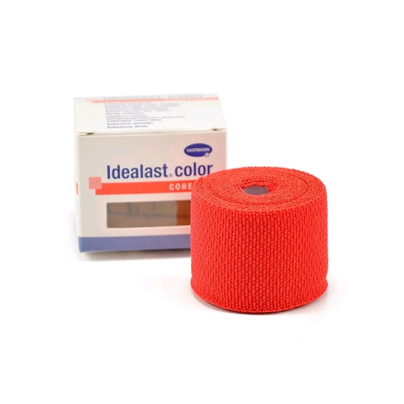 Idealast color cohesive, Hartmann Idealbinde, 1 St, 4 m, blau oder rot