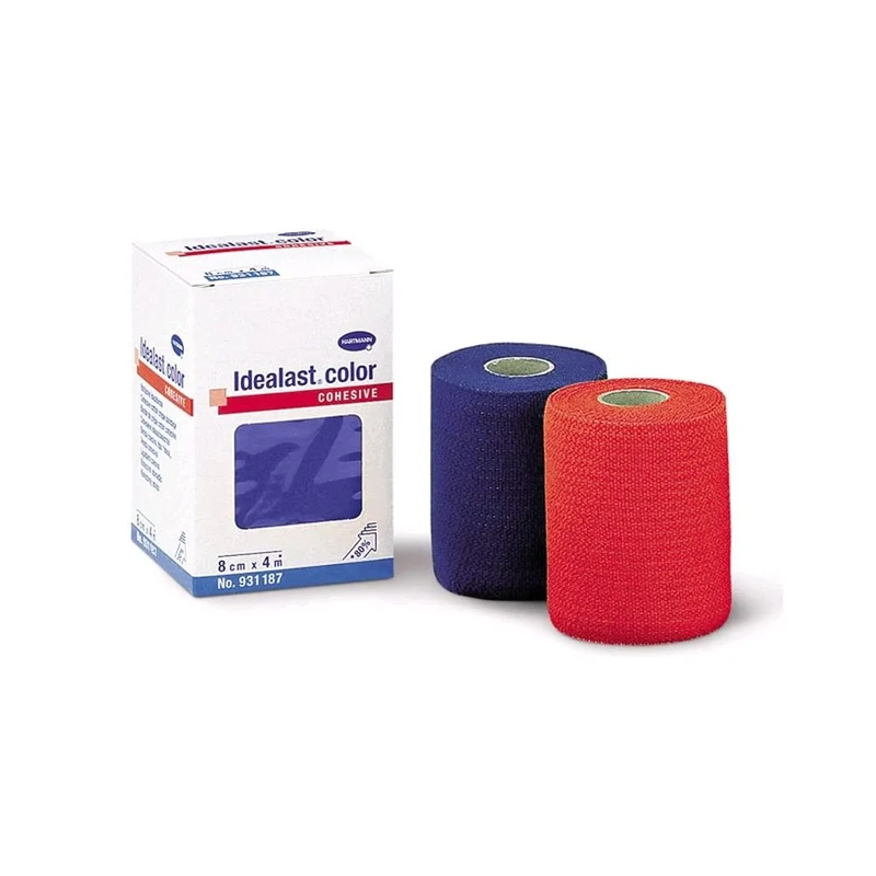 Idealast color cohesive, Hartmann Idealbinde, 1 St, 4 m, blau oder rot