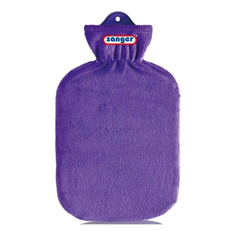 Gummi-Wärmflasche mit Flausch- o. Strukturbezug von Sänger, Farbenwahl