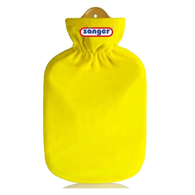 Gummi-Wärmflasche mit Flausch- o. Strukturbezug von Sänger, Farbenwahl