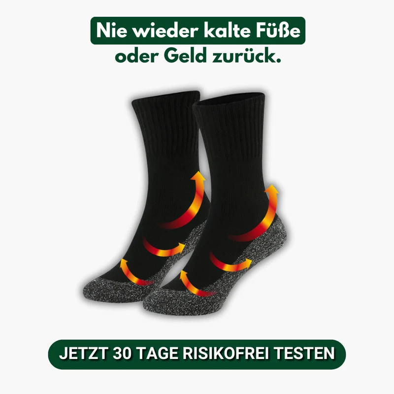 Calore selbsterwärmende Thermosocken - Unisex - 4 Paare