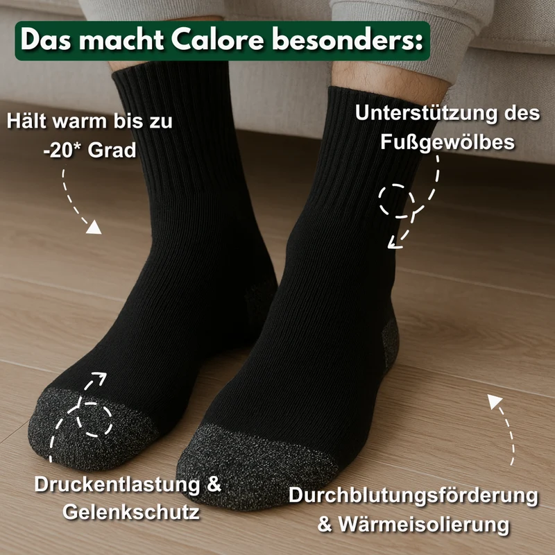 Calore selbsterwärmende Thermosocken - Unisex - 4 Paare