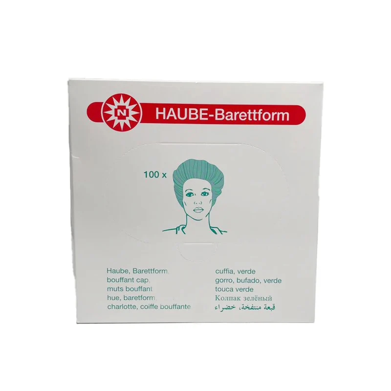 Noba Haube aus Spinnvlies, Barettform, 100 St., 3 Farben