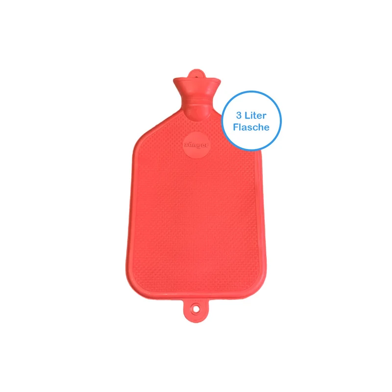 Gummi-Wärmflasche von Sänger, glatt, 3 Liter, verschiedene Farben