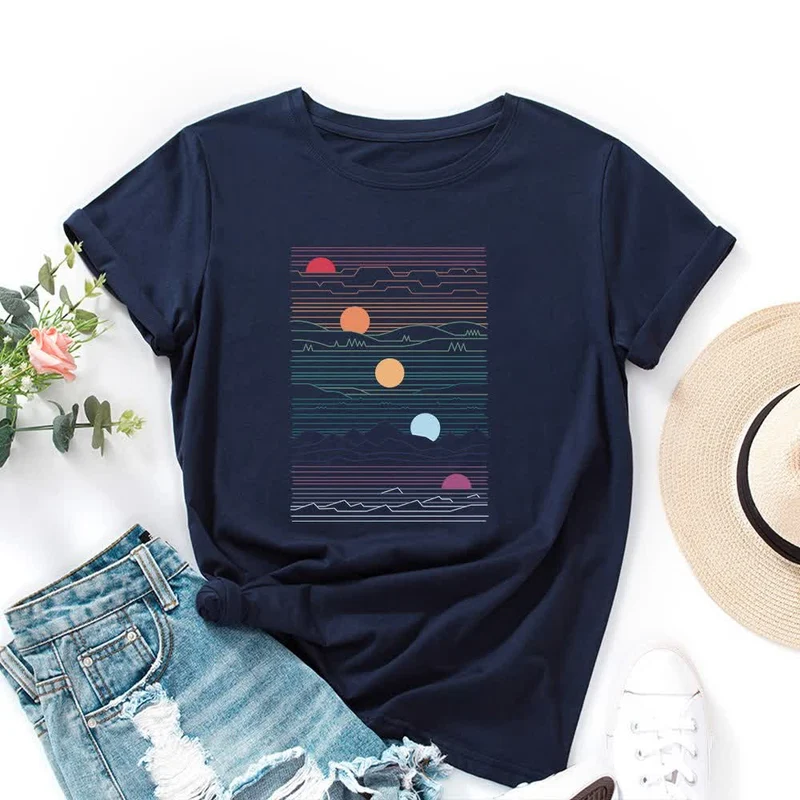 Plus Size Sunset Print T-Shirt