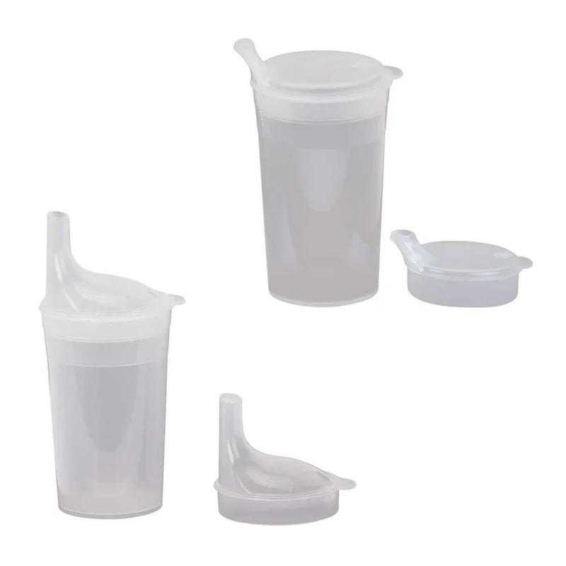 Behrend Trinkbecher-Set, 2x Mundstücke Tee/Brei, transparent, 250ml