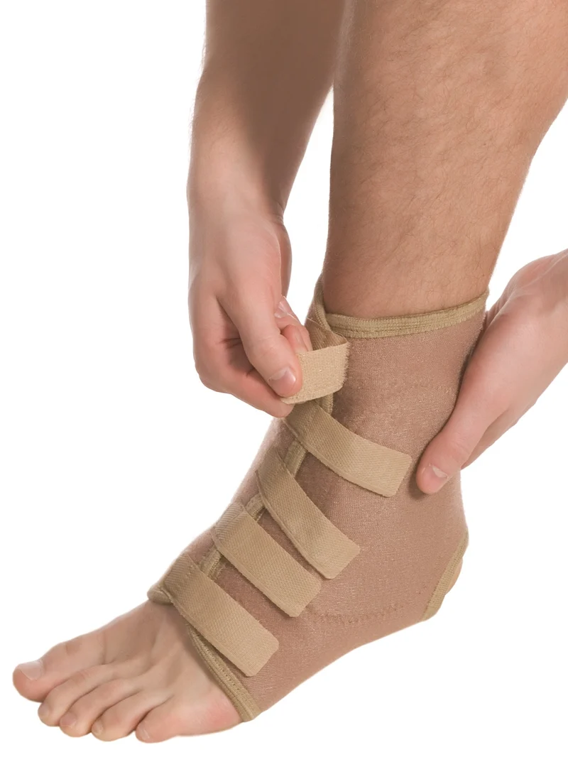 Elastische Bandage Sprunggelenk Fuß Strumpf Kompression Aeropren Polster 7021