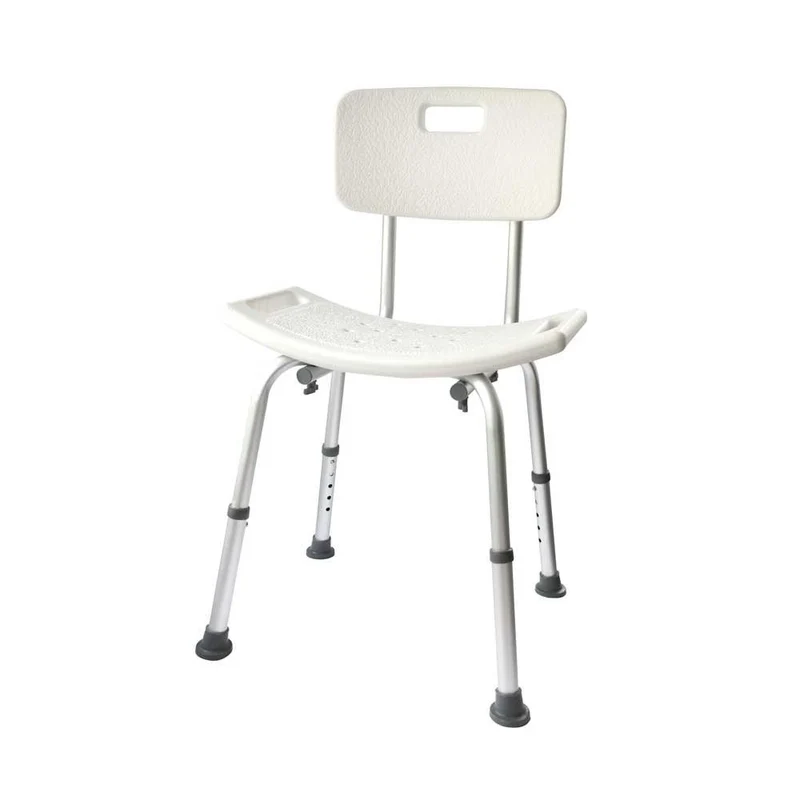 Behrend Duschhocker rechteckig, höhenverstellbar, mit/ohne Rückenlehne