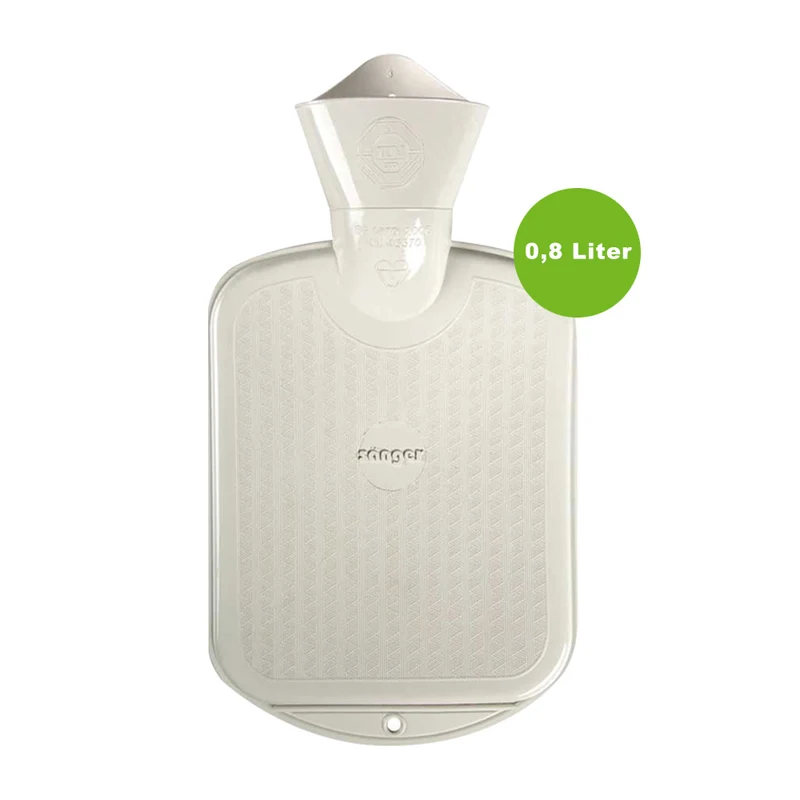 Sänger Wärmflasche 0,8 L, Kinder, glatt, nahtlos, weiß