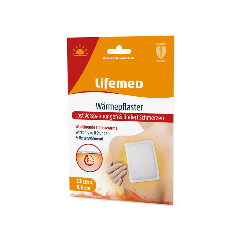 Wärmepflaster, für bis zu 8 Std., gegen Schmerzen, von Lifemed®, 2 Gr.