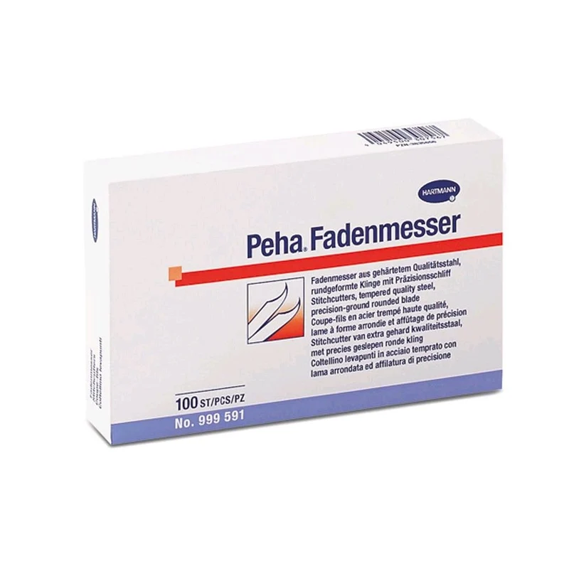 Hartmann Peha Fadenmesser, Qualitätsstahl, Steril, 6,5 cm lang, 100 St