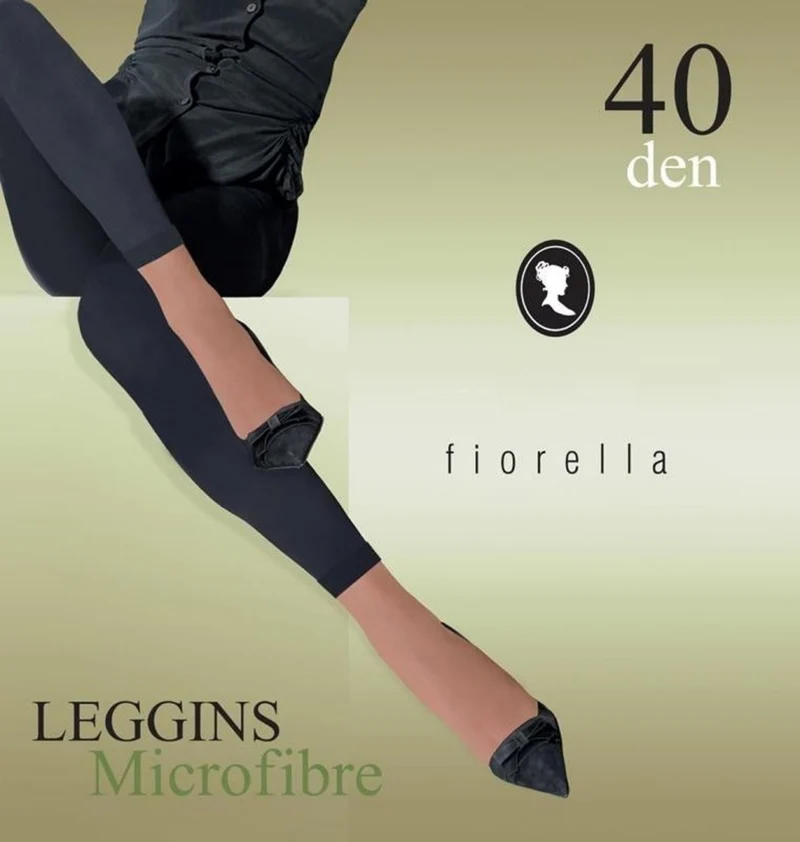 Leggings Leggins lang aus Mikrofaser 40den halb-blickdicht fiorella