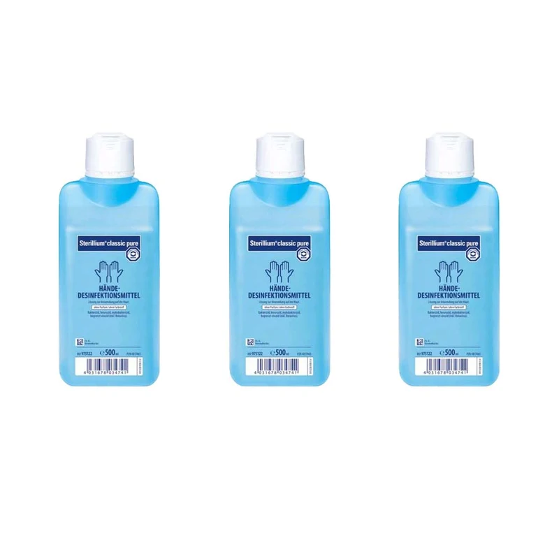 Sterillium classic pure Händedesinfektionsmittel Set von Bode, 3x 500 ml