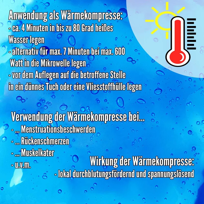 Kalt Warm Kompresse, Gel, Mikrowellen geeignet, 21x38 cm, 10 St.