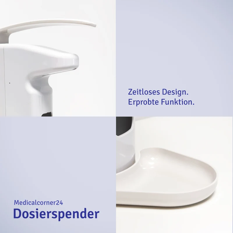 Dosierspender mit langem Armhebel für 500 und 1000ml Euro-Flaschen, weiß