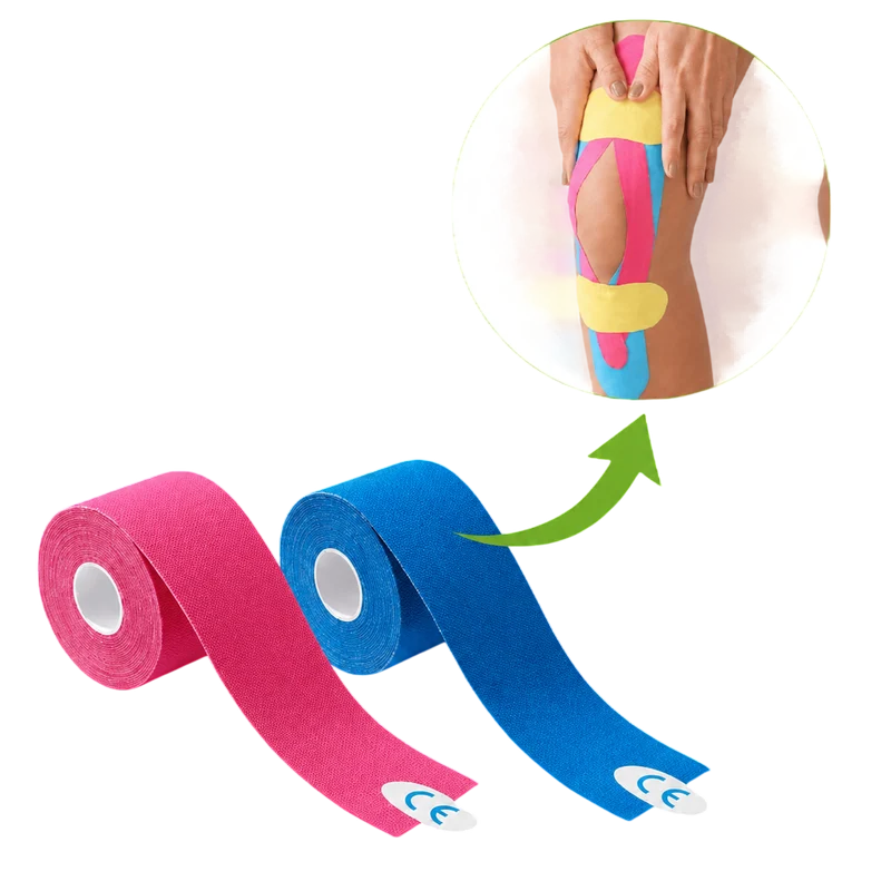 Medicalcorner24 Kinesiologie Tape Set blau und pink 5 cm × 5 m latexfrei