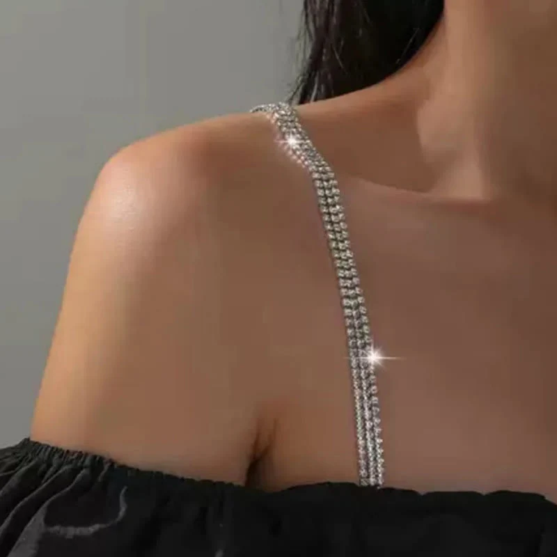 Sexy Strassschmuck Kristall Dessous Kette (3 Paar)
