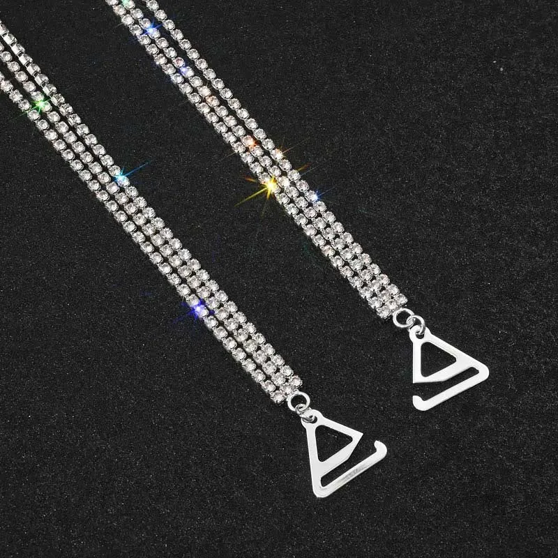 Sexy Strassschmuck Kristall Dessous Kette (3 Paar)
