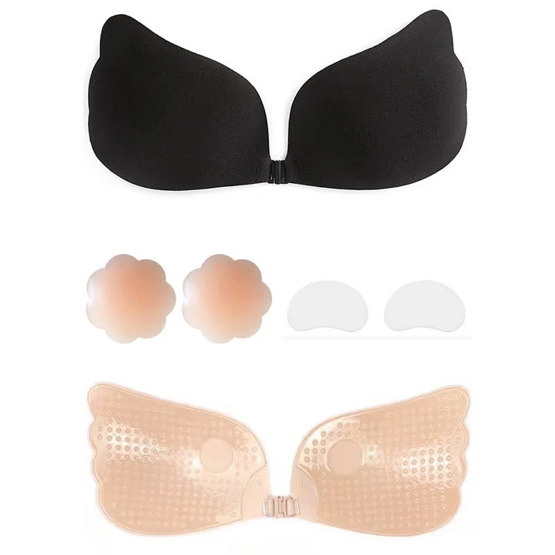 Unsichtbares Push-Up-Klebe-BH-Set mit Anti-Belichtung