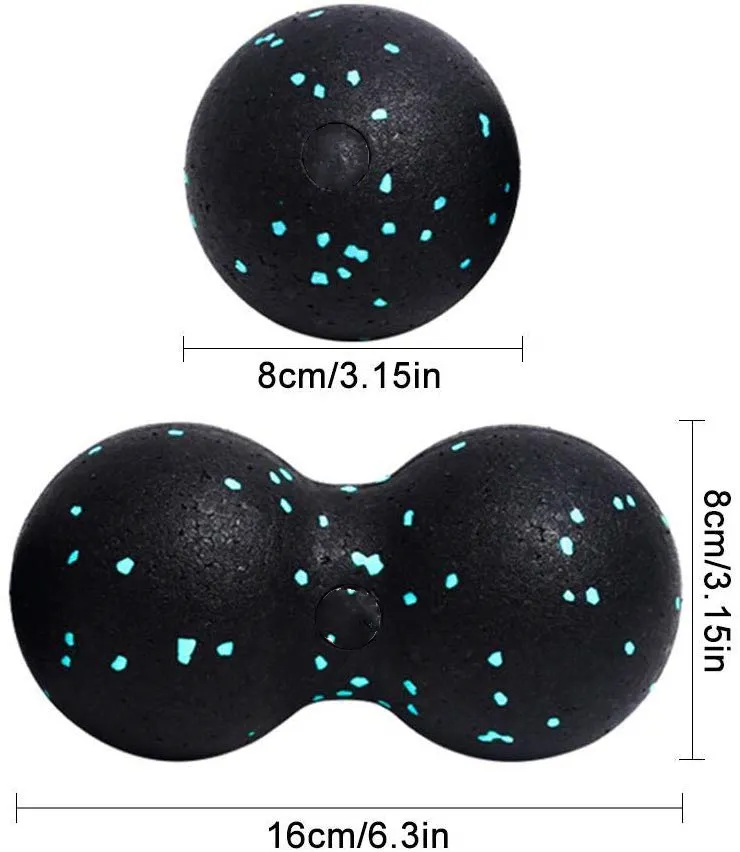 Foam Roller, Ball, and Peanut Foam Roller Set